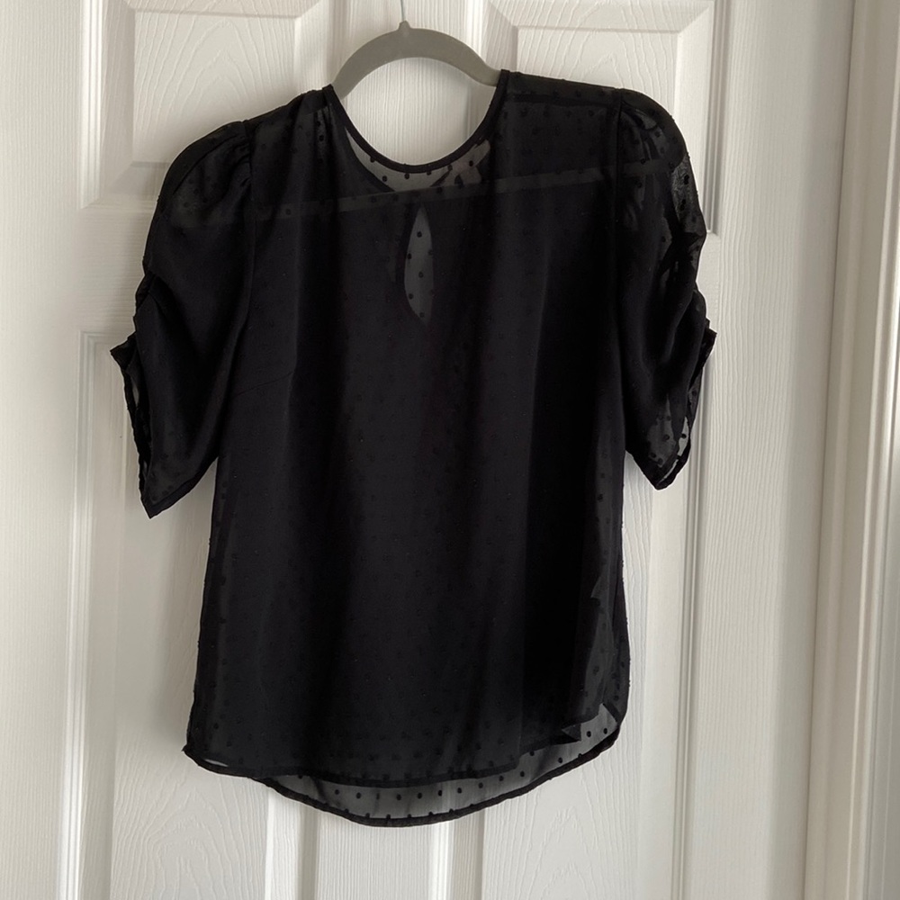 Chelsea28 Black Chiffon Top
